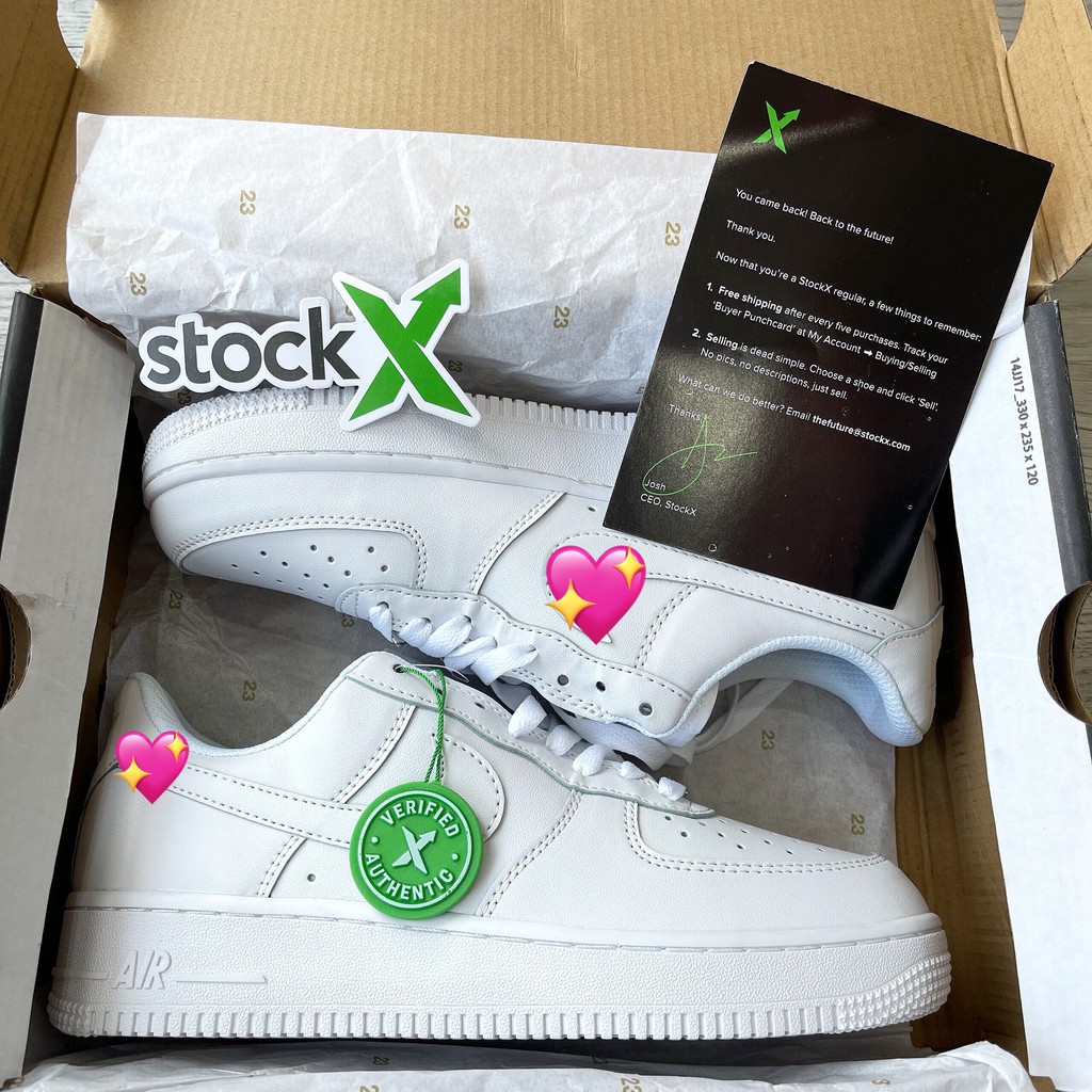 [Mã FASHIONG10 giảm 10k đơn từ 50k] Giày Sneaker AF1 Full Trắng Box Phụ Kiện Freeship