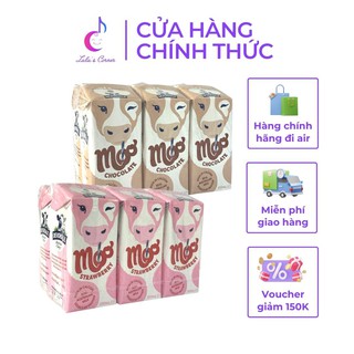 Sữa tươi devondale moo vị dâu, socola lốc 6 hộp 200ml