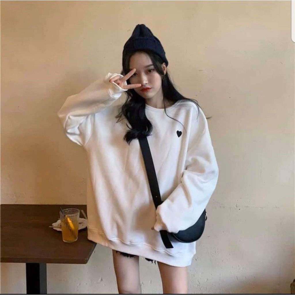 ÁO HOODIE NỈ THỜI TRANG KHÔNG MŨ THU ĐÔNG MÀU TRƠN - ÁO KHOÁC UNISEX NỈ BÔNG DÀY DẶN