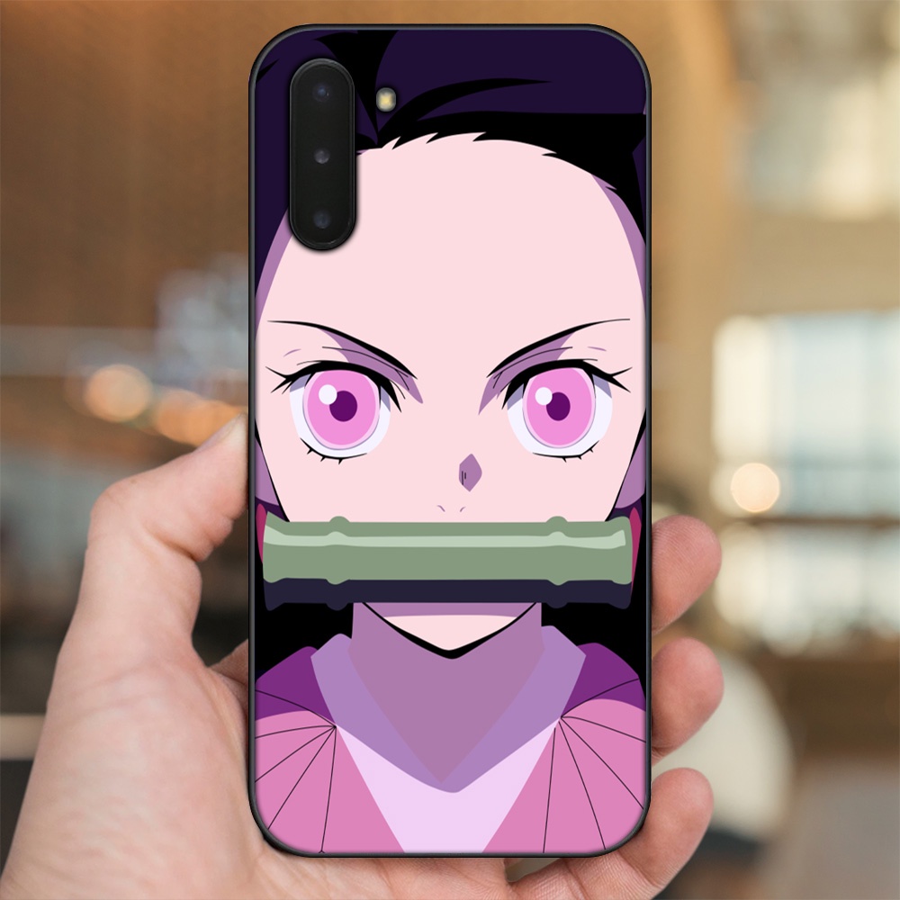 Ốp lưng Samsung Note 10 viền đen in hình Nezuko Kimetsu no Yaiba