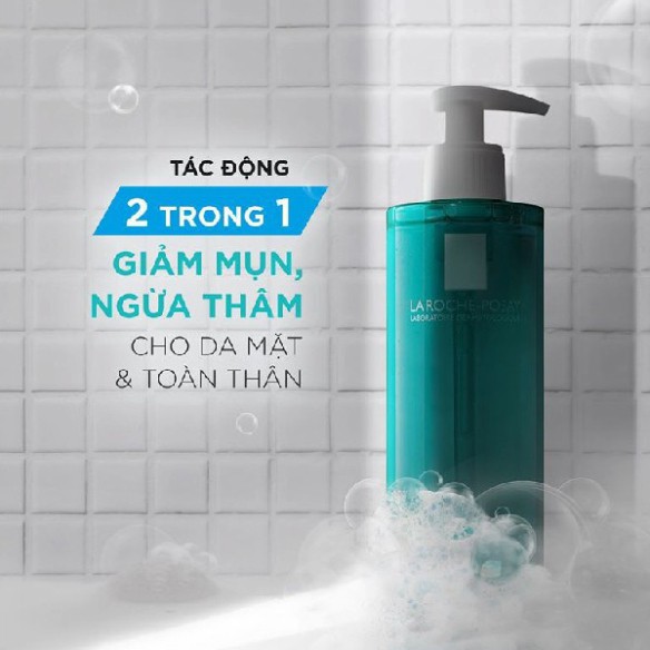 [CHÍNH HÃNG] La Roche Posay Gel Rửa Mặt Giảm Mụn Cho Mặt &amp; Toàn Thân Effaclar Micro-Peeling Purifying Gel ( 50ml - 400ml