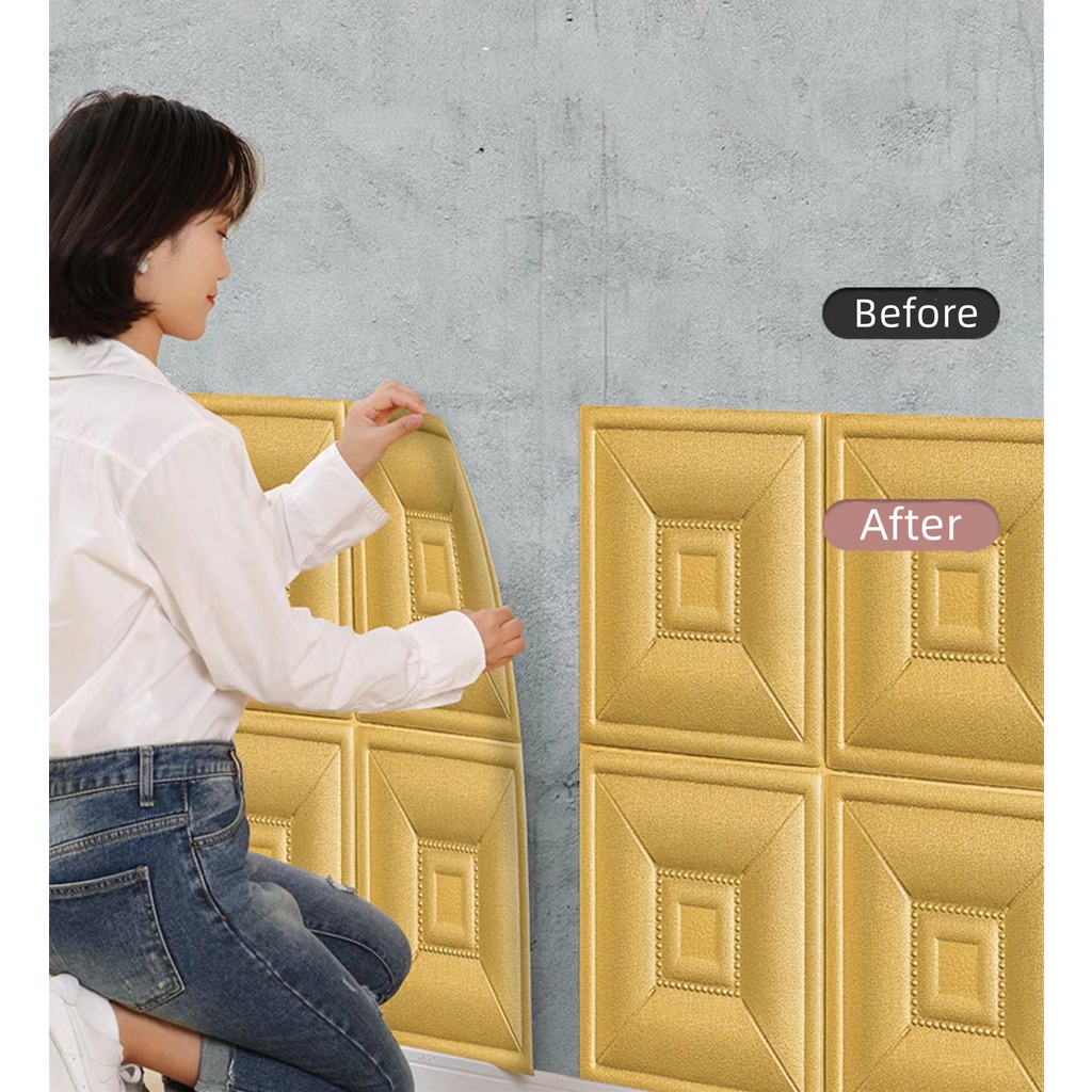 Miếng Dán Tường Bằng Xốp XPE 3D Tự Dính Chống Thấm Nước Trang Trí Phòng Ngủ Cho Bé DIY Mới