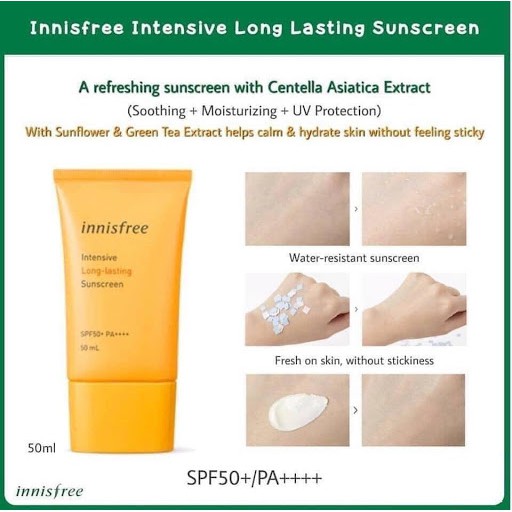 [MẪU MỚI] Kem Chống Nắng Innisfree Intensive Sunscreen 50ml các loại