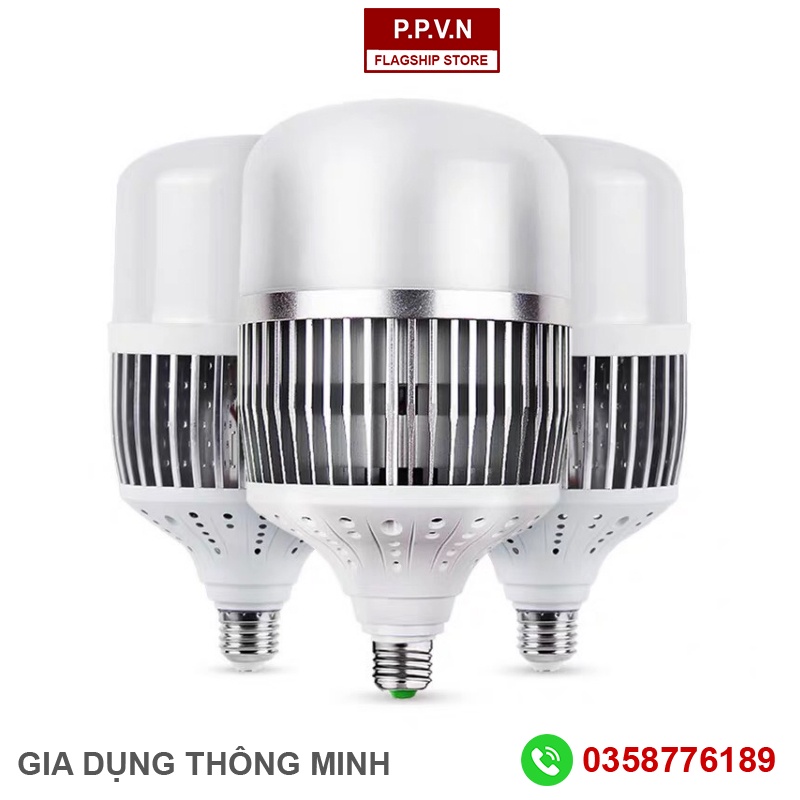 Bóng đèn búp trụ nhôm kín nước công suất 50w, 80w,100w, 150w, tiết kiệm năng lượng giá thành cực rẻ ,ánh
