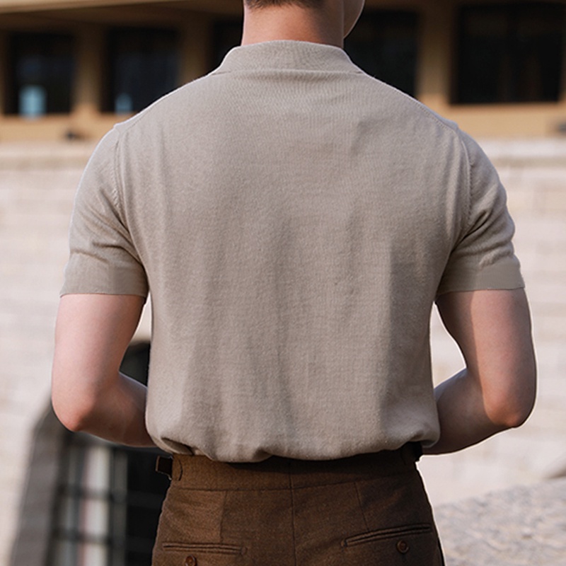 Áo Thun Polo Ngắn Tay Màu Trơn Thời Trang Cho Nam Size S-5XL