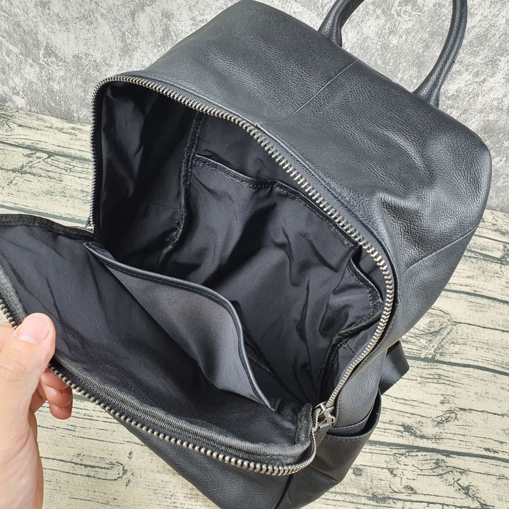 Ba lô nam da bò thật; Balo da bò nam nữ BP403LEA  - 100% da bò thật, BH 3 năm