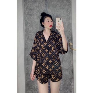 Đồ bộ pijama cộc đùi lụa mango cao cấp