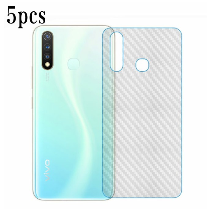 Set 5 Phim Dán Bảo Vệ Mặt Sau Chất Liệu Sợi Carbon Cho Vivo Y19 Y11 Y12 Y15 Y17 (2019) Y91C