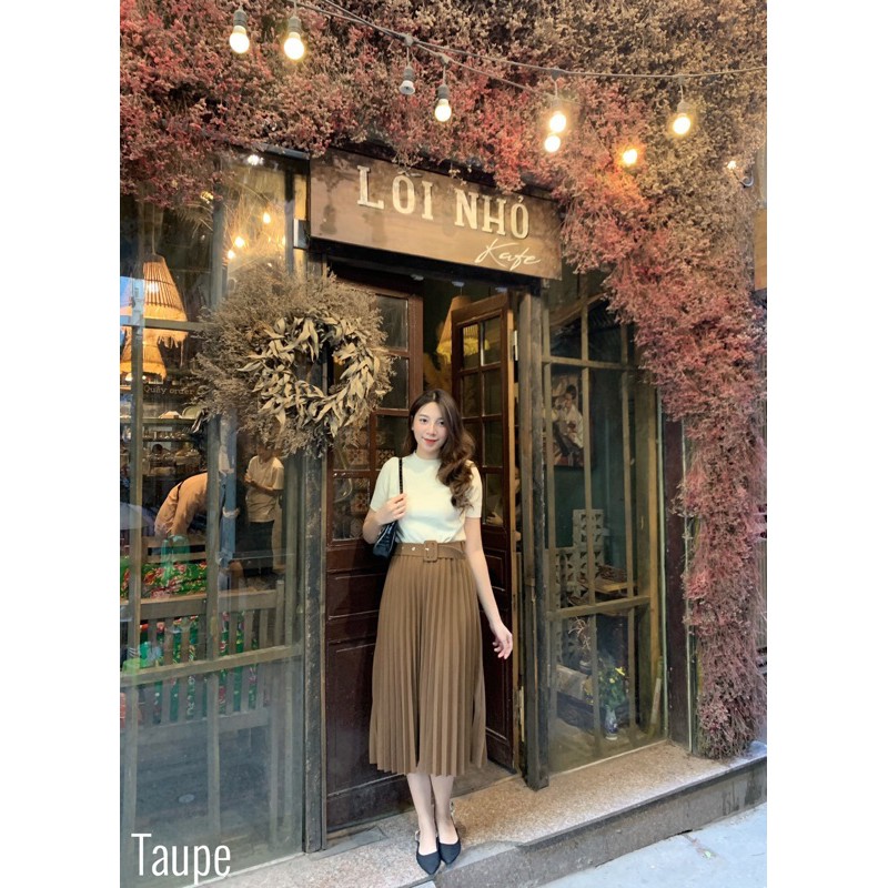 CHÂN VÁY MIDI KÈM BELT