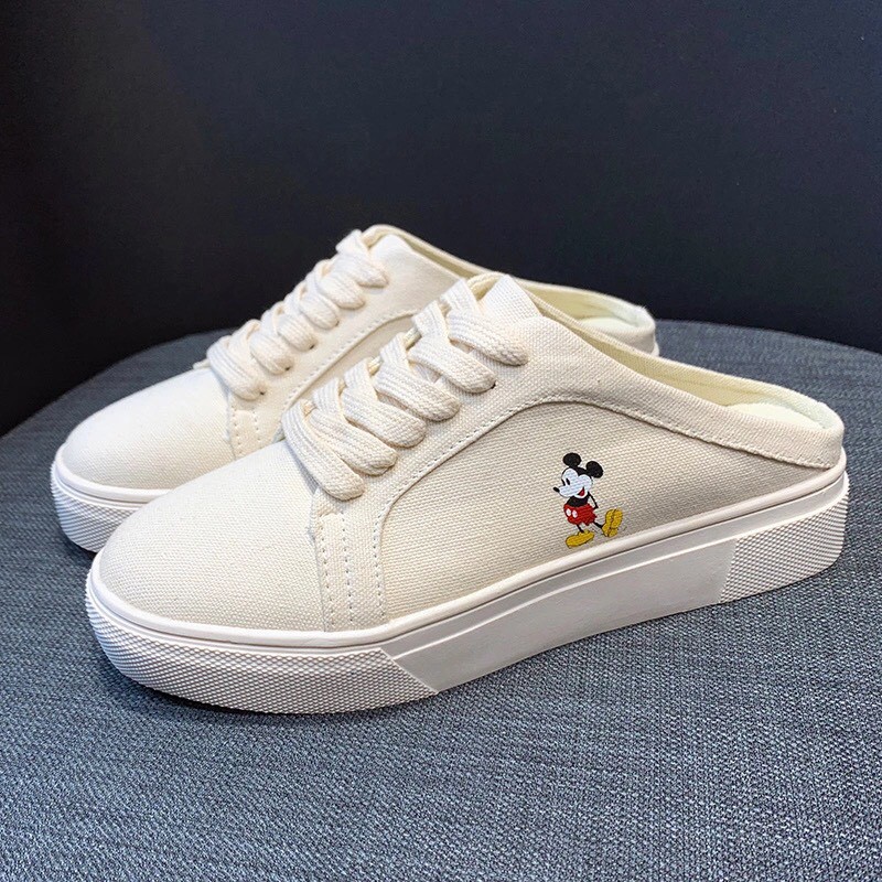 Giày sục Mickey không gót siêu tiện lợi