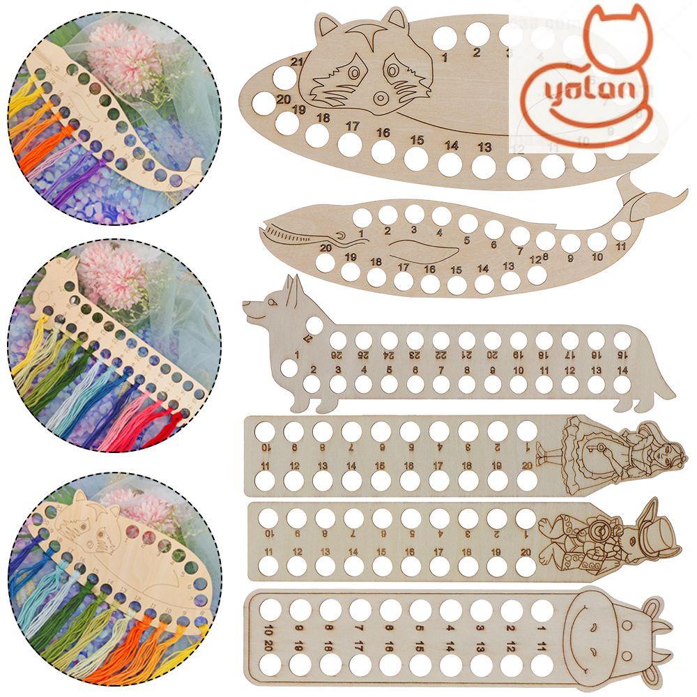 Giá Đỡ Cuộn Chỉ Thêu Bằng Gỗ Họa Tiết Hoạt Hình Diy