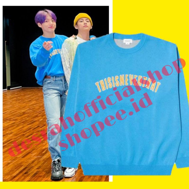 Áo Sweater In Hình Nhóm Nhạc Bts Jungkook Thisneverthat Mv