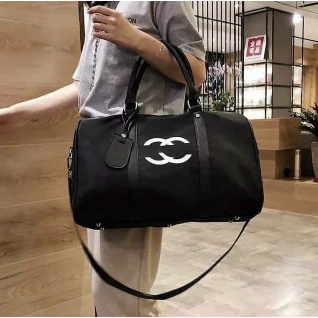 Túi Trống Chữ X Đen Du Lịch , Tập Gym Vải Dù Tiện Ích