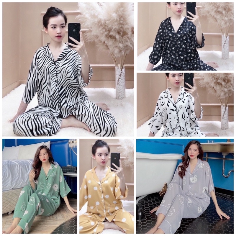 Đồ bộ pijama dài cao cấp - Đồ bộ cộc dài - Đồ bộ nữ mặc ở nhà - Đồ ngủ đẹp