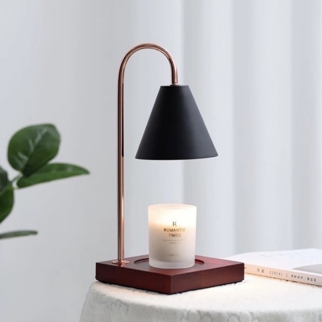 Đèn đốt nến thơm đế gỗ - Phụ kiện nến Yankee, Bath and body works - Warmer Candles - Có núm chỉnh độ sáng