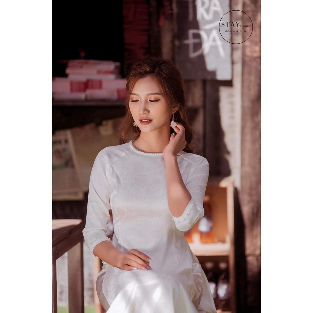 GIÁ XƯỞNG - Áo dài truyền thống gấm Thái Tuấn S027