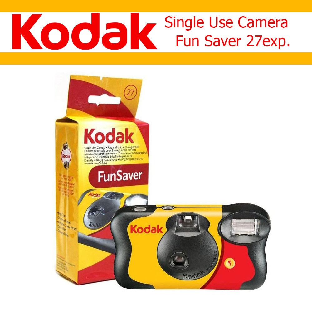Máy ảnh phim chụp một lần Kodak Fun Saver 27 ảnh ISO 800 thủ công có đèn trợ sáng