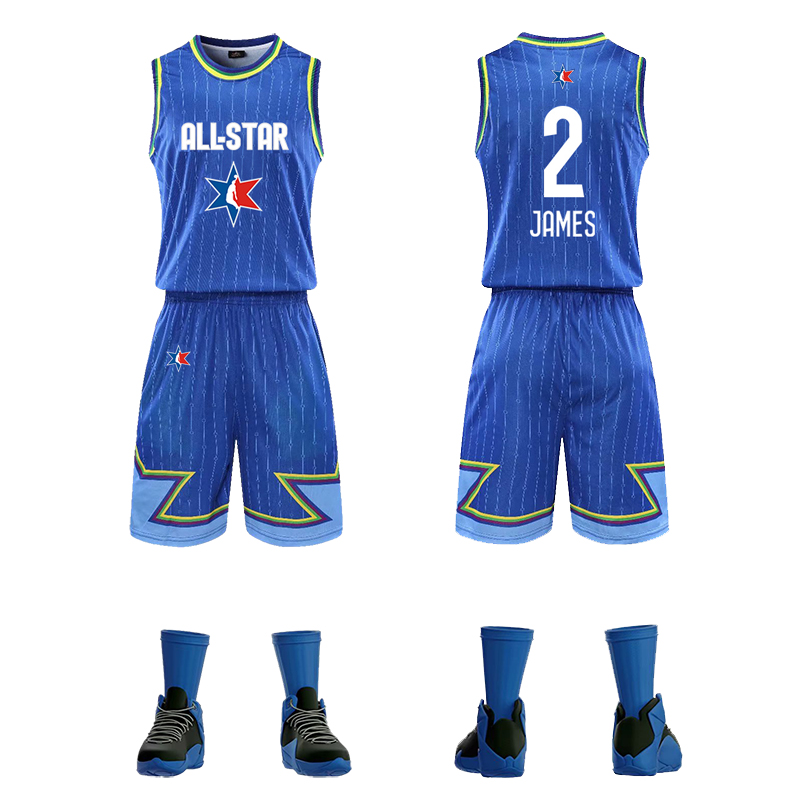 Bộ quần áo bóng rổ toàn ngôi sao 2020 Bộ quần áo đội tuyển quốc gia số 24 Kobe trong màu áo James Leonard