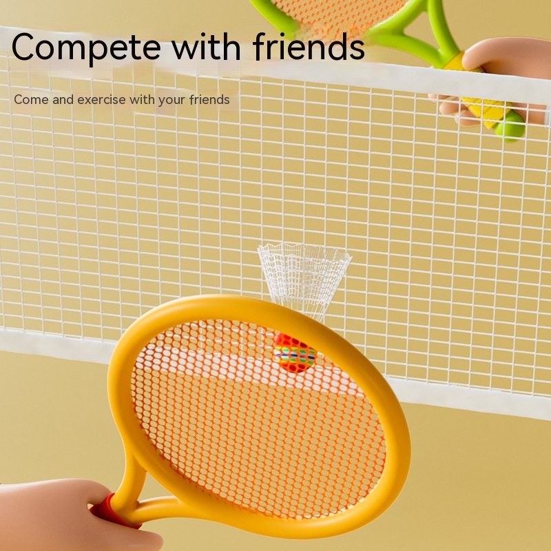 Bộ Vợt Tennis Và 1 Quả Cầu Lông Mềm Mại Kích Thước 17 Inch Dành Cho Bé Chơi Trong Nhà / Ngoài Trời
