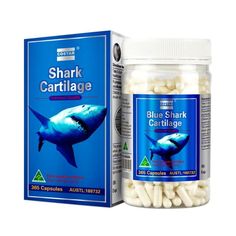 Viên uống sụn vi cá mập Shark Cartilage 750mg của Úc loại 365 viên