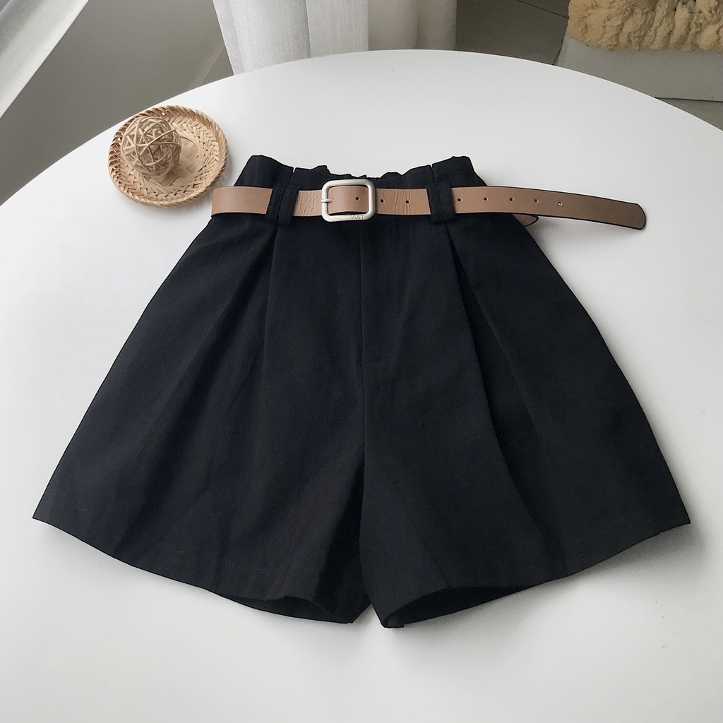 Quần Đùi PHALA Kaki Nữ JEM CLOSET Kèm Belt Chất Vải Dày Dặn Phối Đồ Siêu Hack Dáng 2936