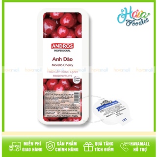 [CHỈ GIAO NHANH HCM] Trái Anh Đào Cherry Đông Lạnh ANDROS 550gr - Tặng Bột Matcha