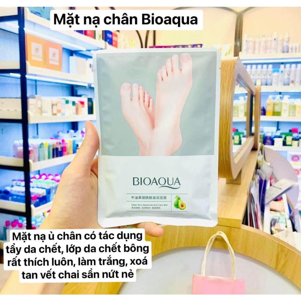 Mặt nạ ủ chân BIOAQUA tẩy da chết dưỡng ẩm làm trắng giúp đôi bàn chân mềm mịn (1 cặp) 35g | BigBuy360 - bigbuy360.vn