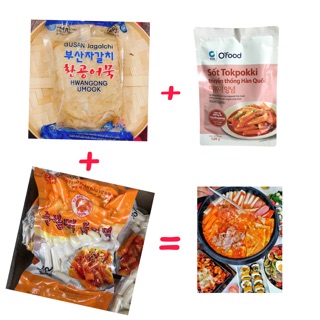 Combo tokbokki chả cá kèm sốt cực ngon