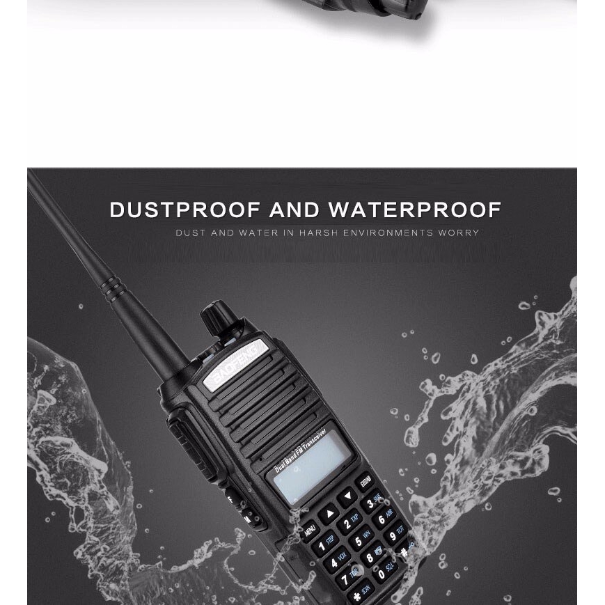 Bộ Đàm Hai Chiều BaoFeng UV-82 136-174/400-520 MHz Kèm Phụ Kiện