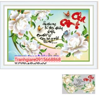Tranh đính đá cao cấp cha mẹ tuyệt đẹp