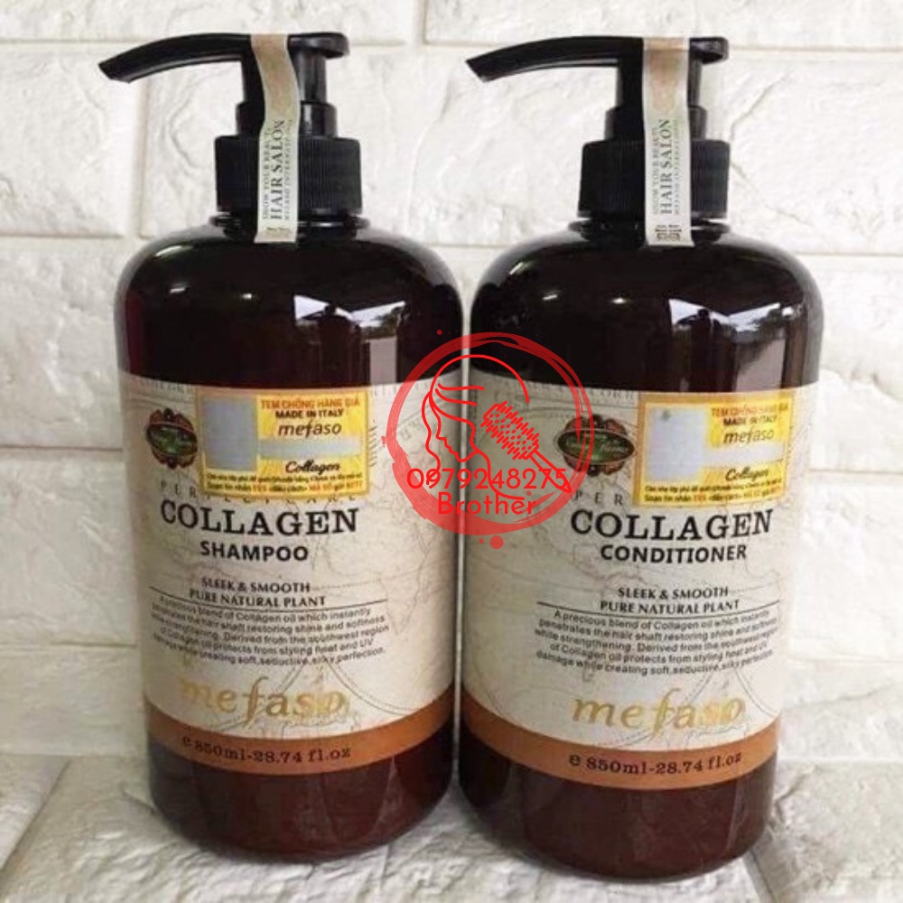 Cặp Gội Xả collagen Mefaso Cao Cấp HD365 Chăm Sóc Tóc Phục Hồi Hư Tổn Và Yếu