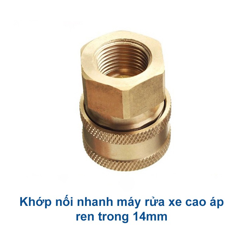 Khớp nối nhanh béc súng xịt rửa của máy rửa xe áp lực cao, đầu cái nối nhanh ¼, ren nối súng 14-C0004-22