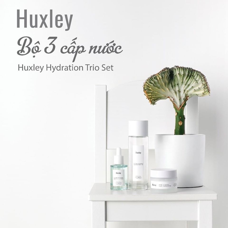 Set Huxley dưỡng ẩm, cấp nước 3 bước Toner - Serrum - Kem dành cho da dầu mụn