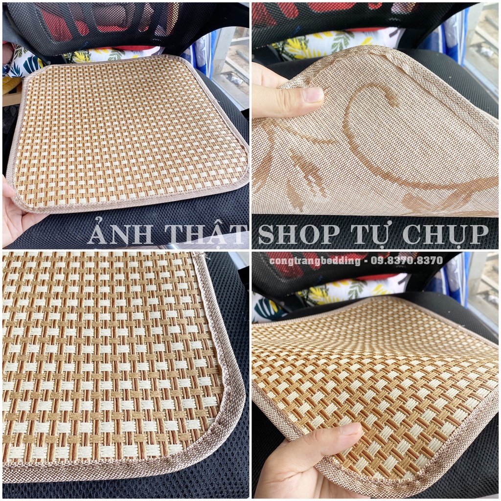 Đệm ngồi bệt Vuông Tròn HOMIES Sợi cói tự nhiên, sợi mây điều hoà  Kích Thước 40cm x 40cm