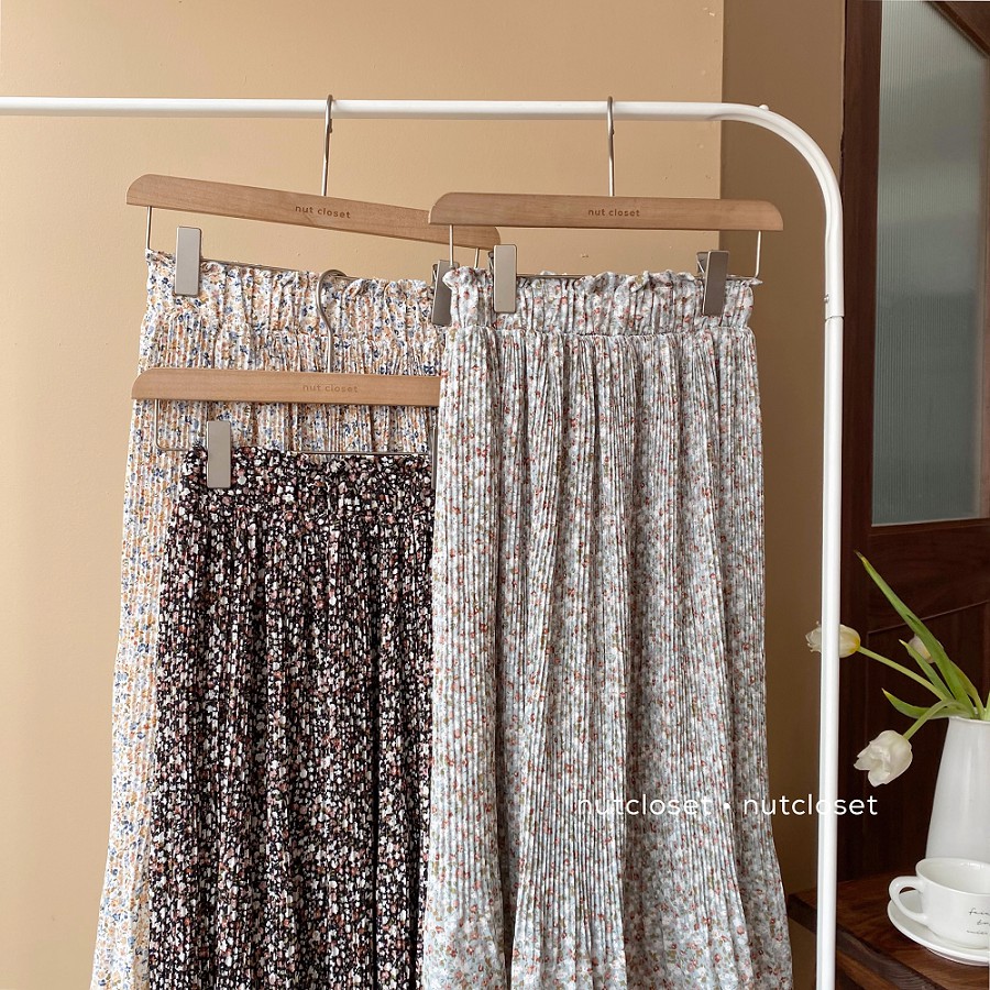 [Mã WASKT304 giảm 15% tối đa 30K đơn 99K] Chân váy xếp li cạp chun in hoa nhí_CV0019 | BigBuy360 - bigbuy360.vn