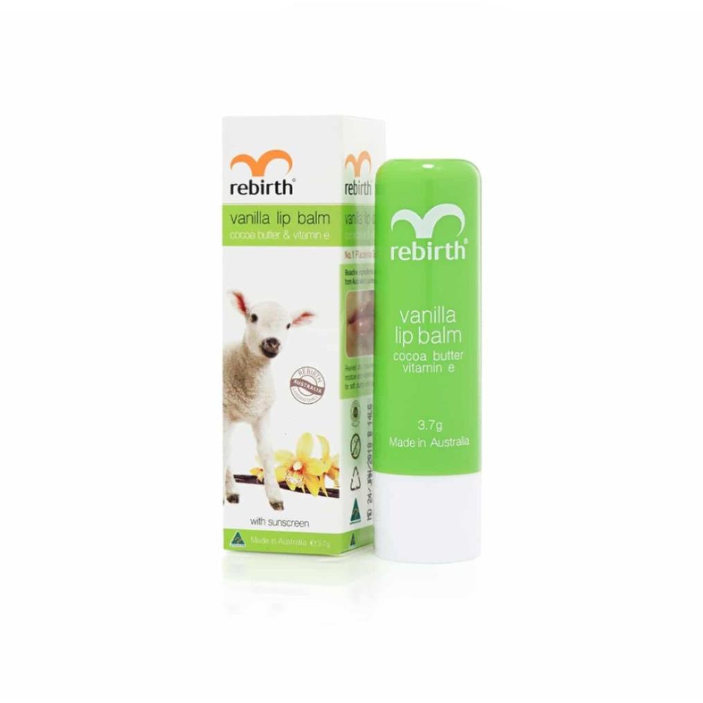 Son Dưỡng Môi Rebirth Nhau Thai Cừu Chống Khô &amp; Nứt Nẻ Hương Mơ 3.7g