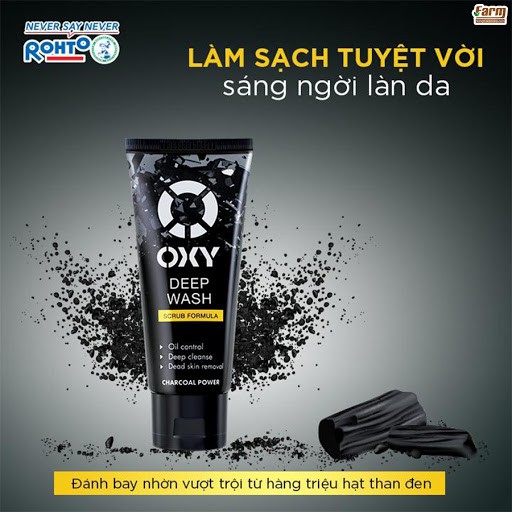 Sữa rửa mặt có hạt sạch sâu OXY Deep Wash (Scrub) 100g