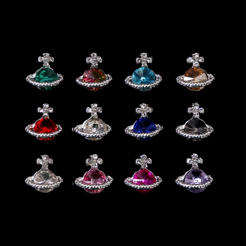 Youyo Fancy for Phụ Kiện Đính Trang Trí Móng Tay Nghệ Thuật Bằng Hợp Kim Hình Hành Tinh Đính Đá