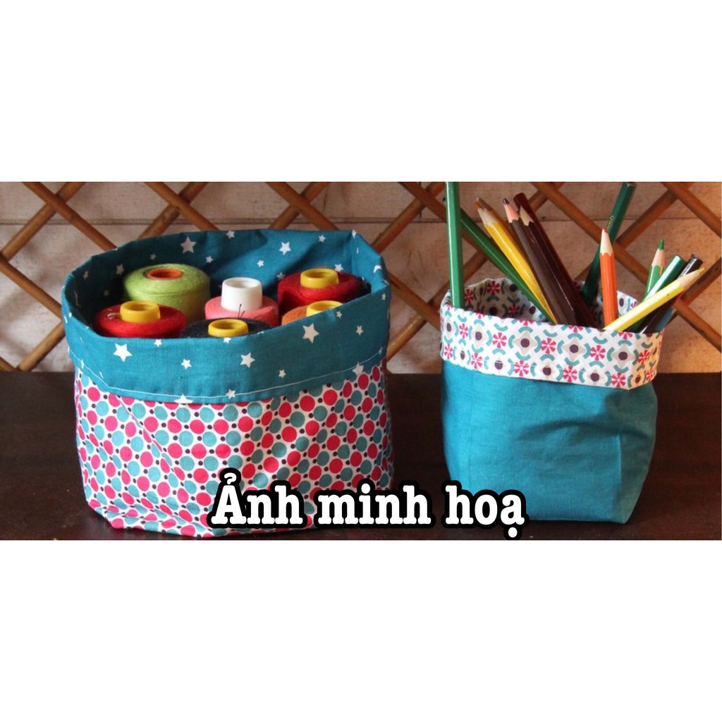 Túi vải dây rút đựng đồ 2 lớp (KT: 18cm x 19cm x 5,5cm) - 01 chiếc (Đọc kỹ mô tả sản phẩm)