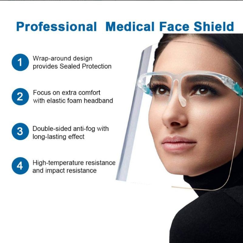 [Face shield] Mặt Nạ Kính Bảo Hộ Y Tế Đa Năng Chống Dịch, Chống Giọt Bắn, Bụi - Khẩu Trang Trong Suốt Nhựa PET