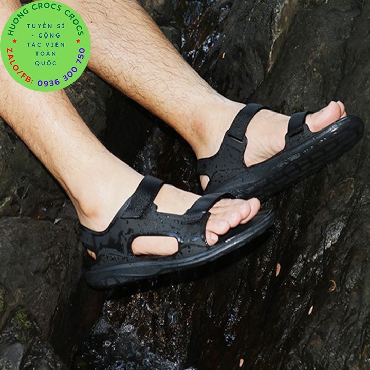 DÉP SANDAL CROCS SWIFTWATER WAVE EXPEDITION CHO NAM MÀU ĐEN CHUẨN XỊN FULL BOX