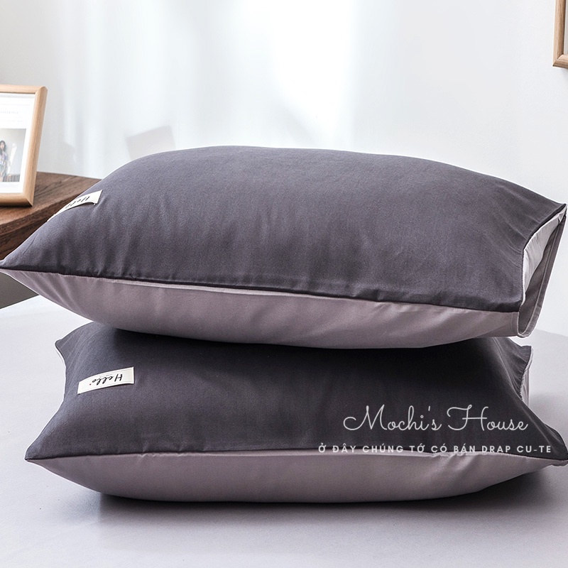 VỎ GỐI NẰM TRƠN COTTON TICI MOCHI.HOUSE, VẢI MỀM MỊN, ĐƯỢC CHỌN MÀU