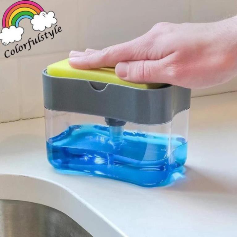 Hộp đựng dầu rửa bát 2in1 thông minh Tặng kèm rẻ rửa bát