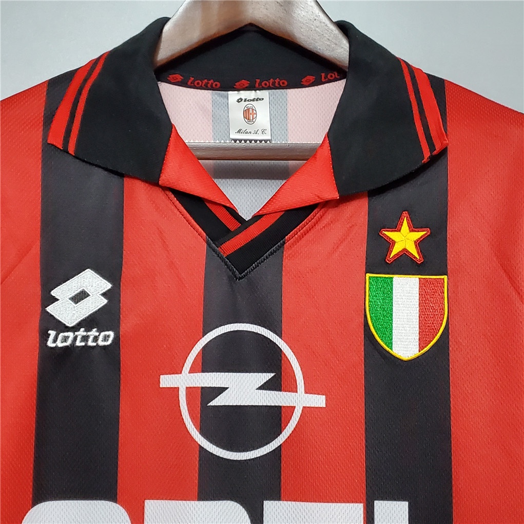 Áo Bóng Đá Đội Tuyển Milan 96-97 Phong Cách Retro
