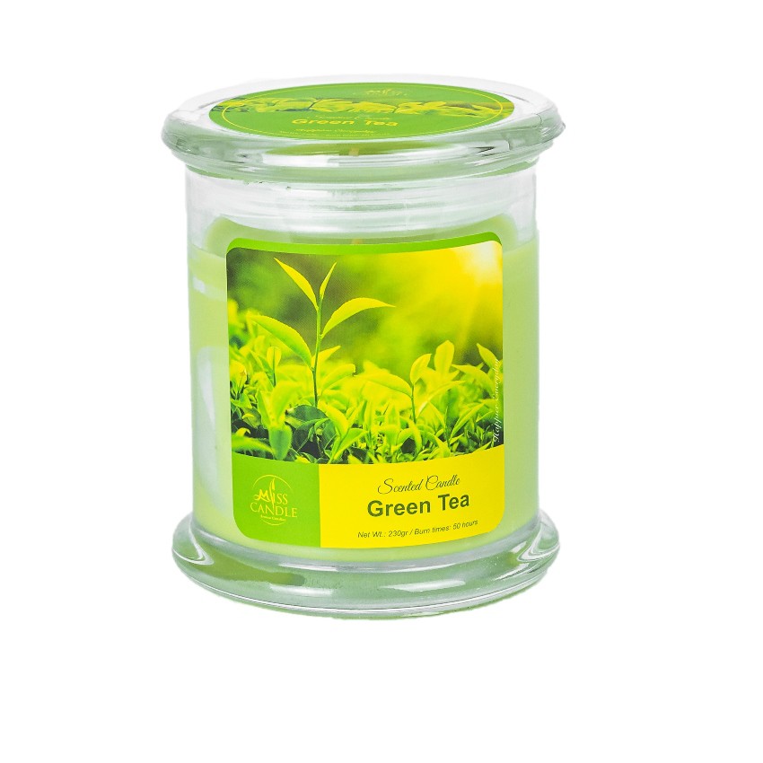 Hũ nến thơm Miss Candle NQM3414 Green Tea (Hương trà xanh)