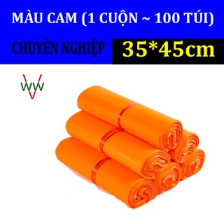 Túi Gói Hàng Niêm Phong Cao Cấp size 35x45 Màu Cam WINWIN4VIC Đóng Gói Hàng Niêm Phong Có Sẵn Keo Tự Dính