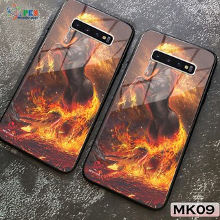 Ốp lưng Samsung Galaxy S10 Plus in 3D hình ngựa mặt kính sáng bóng