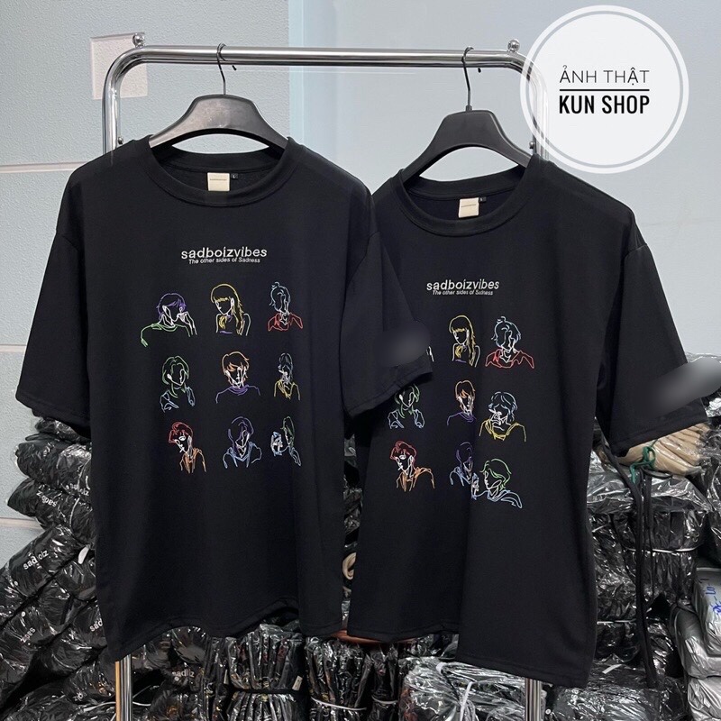 Áo thun tay lỡ sadboizviber , áo phông nam  nữ unisex from rộng chất cotton su