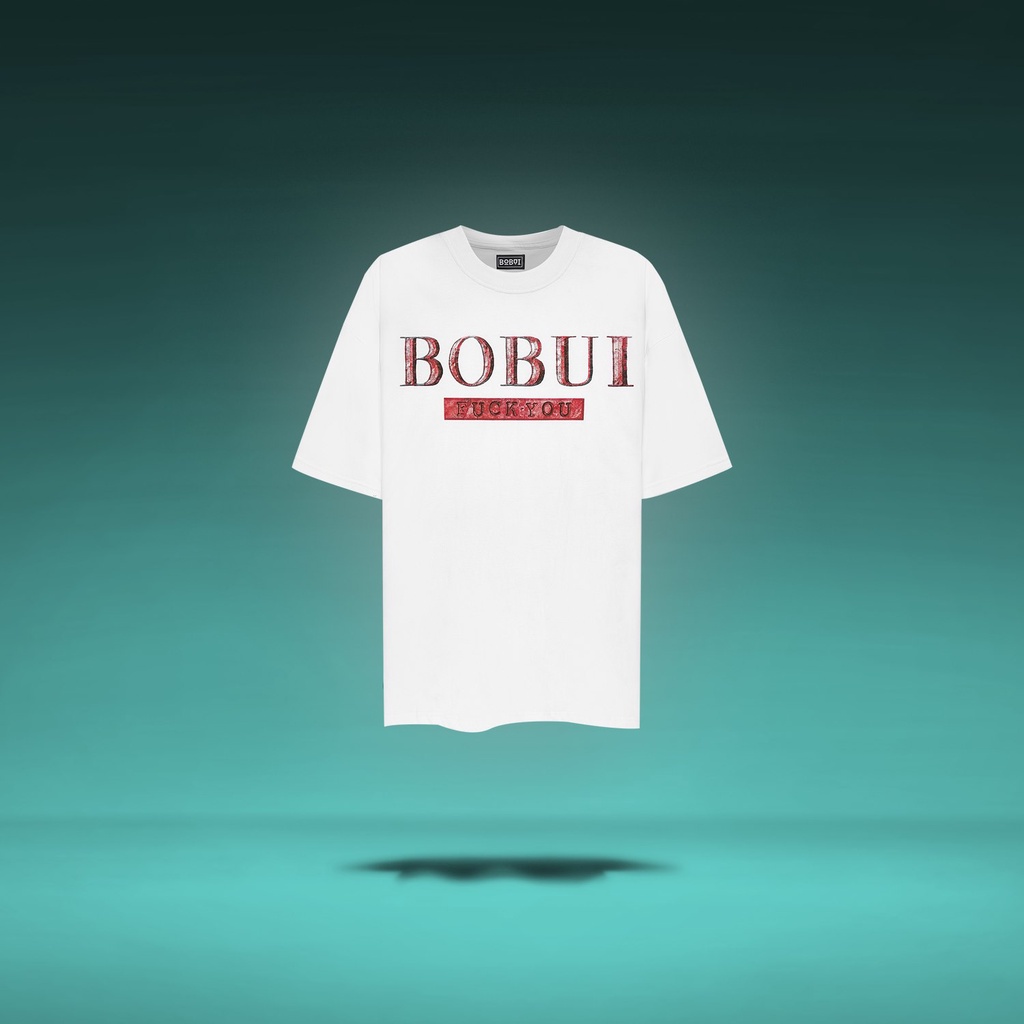 Áo thun BOBUI in chữ đỏ Cam kết chính hãng