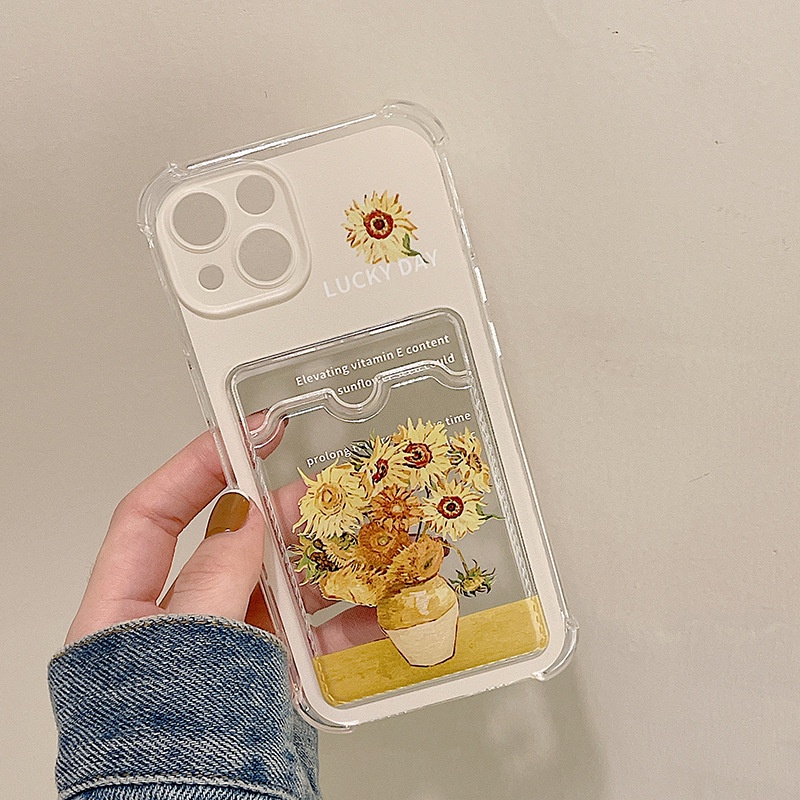 Ốp lưng iphone ốp Điện Thoại Họa Tiết Hoa Hướng Dương Cho iPhone 14 13 12 11 PROMAX XS XR XSMAX SE2020 6 7 8P